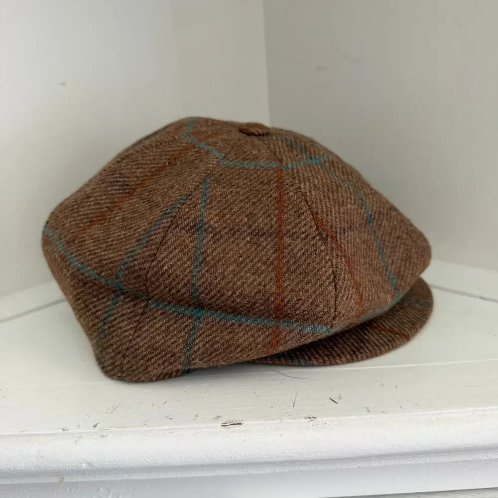 JJ Hat Center Rich Wool by Morgado tweed newsboy cap